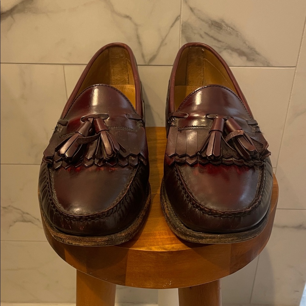 Bostonian Dark Red Tassel Loafers